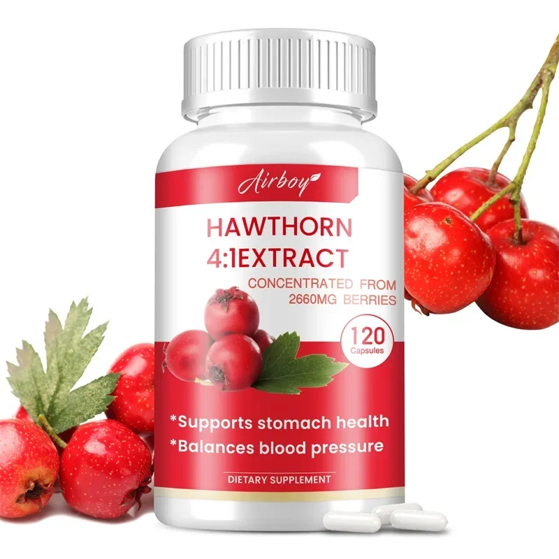 Supports Heart and Digestive Health, Improves Blood Circulation, Boosts Immune System-Hawthorn Berry Extract Capsule