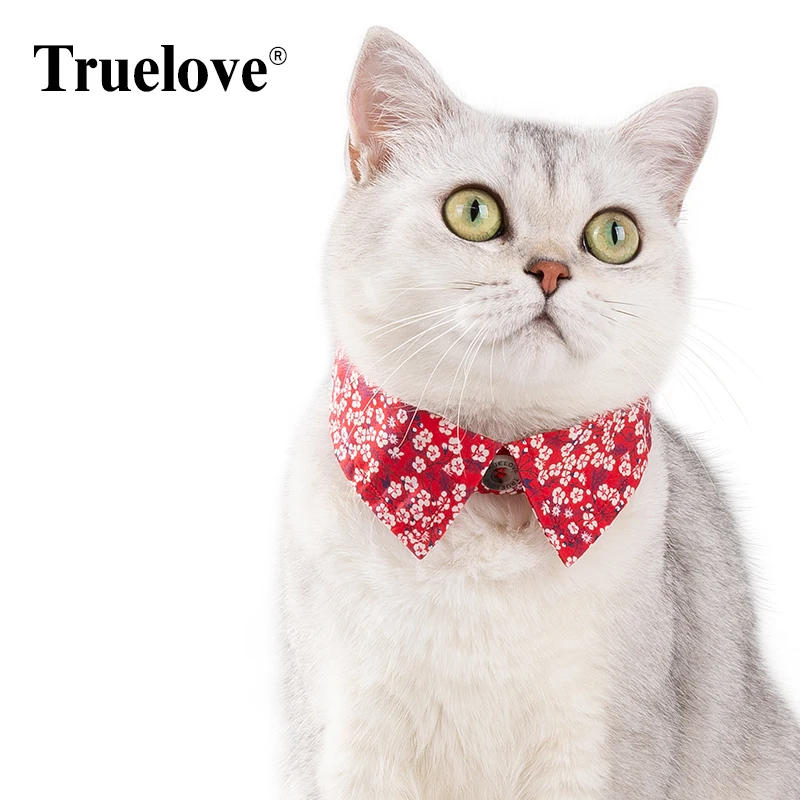 Truelovepet Pet Collar For Small Dogs Cats Bowtie Holiday Atmosphere Lovely Bells Size Adjustable Pet Supplies Products TLC5411