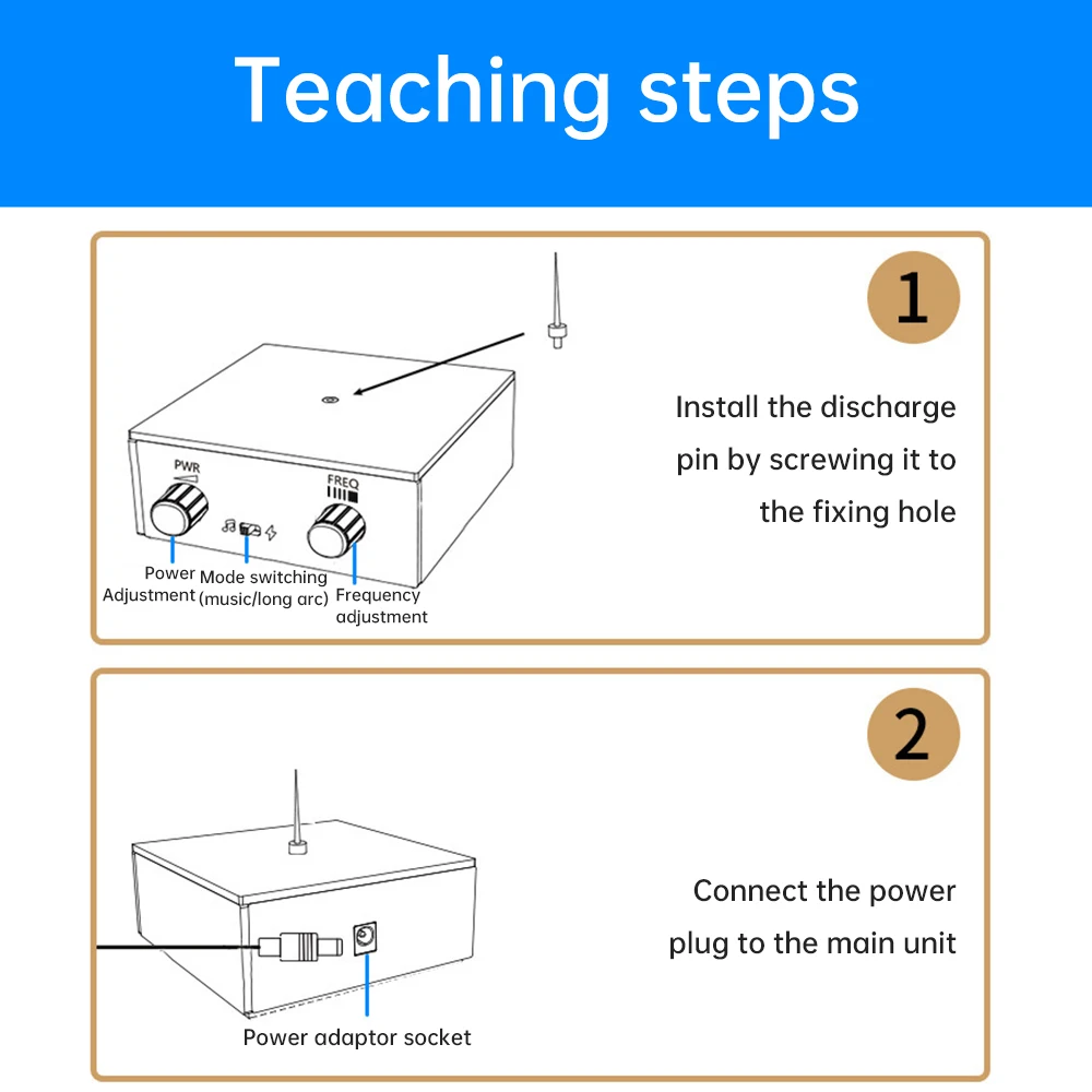 AC 110-220V Dual Mode Tesla Coil - Touchable Artificial Lightning with Bluetooth & Audio Input for Music, Science Experiments