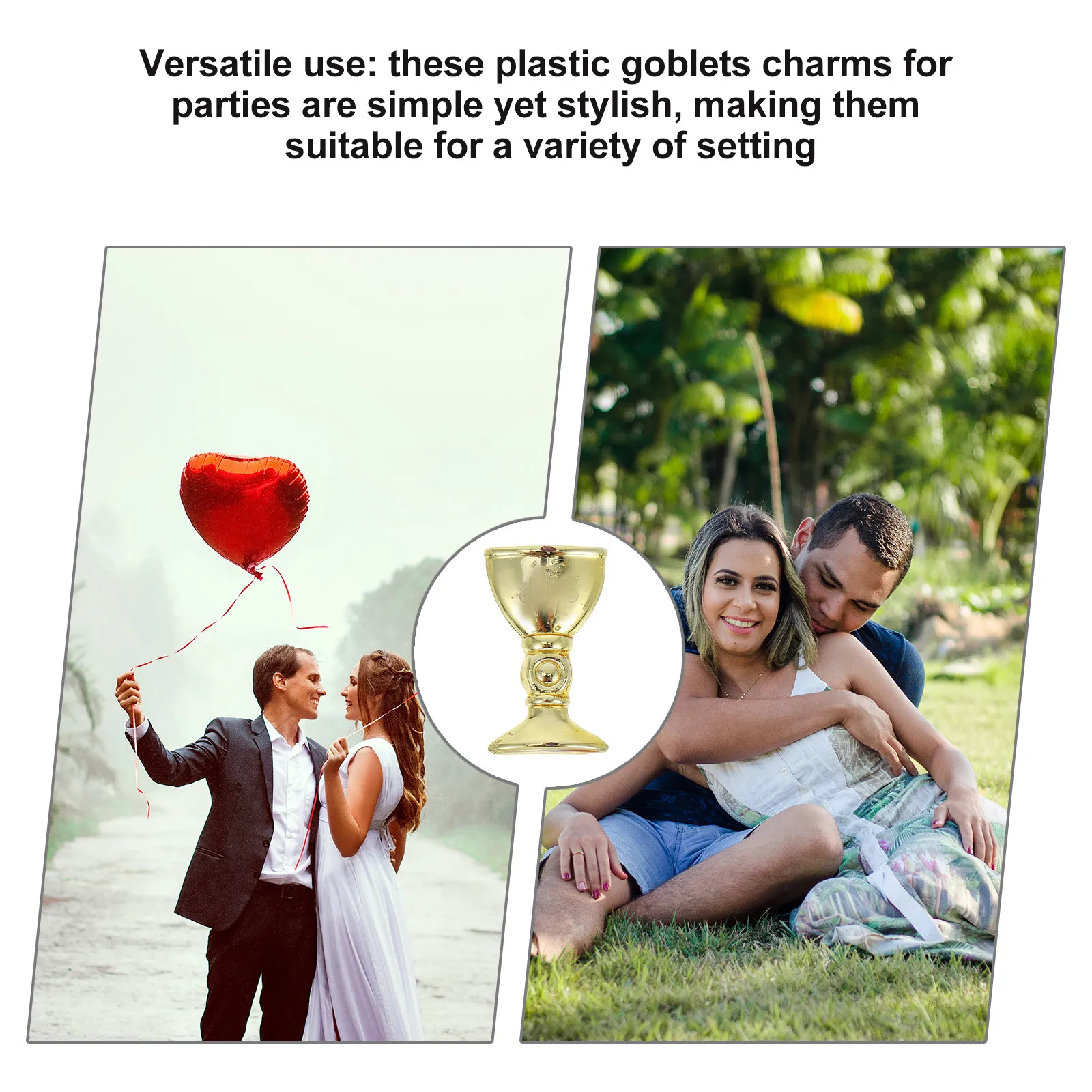 

100Pcs Miniature Traditional Cup Plastic Wedding Decor Mini Goblet Charm Halloween Vintage Party Supply Medieval Renaissance