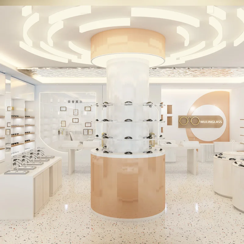 custom.Optical Shop Furniture Decoration Eyewear Store Interior Design Display Furniture Eyeglass Showcase Glasses Shop Cust