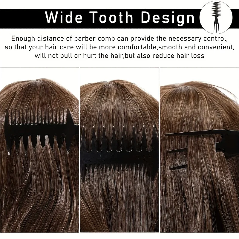 2/3/4Pcs Styling Comb Set for Men Hair Styling - Wide Tooth Comb Hair Pick Texture Comb Slicked-back Undercut Anti Static Comb