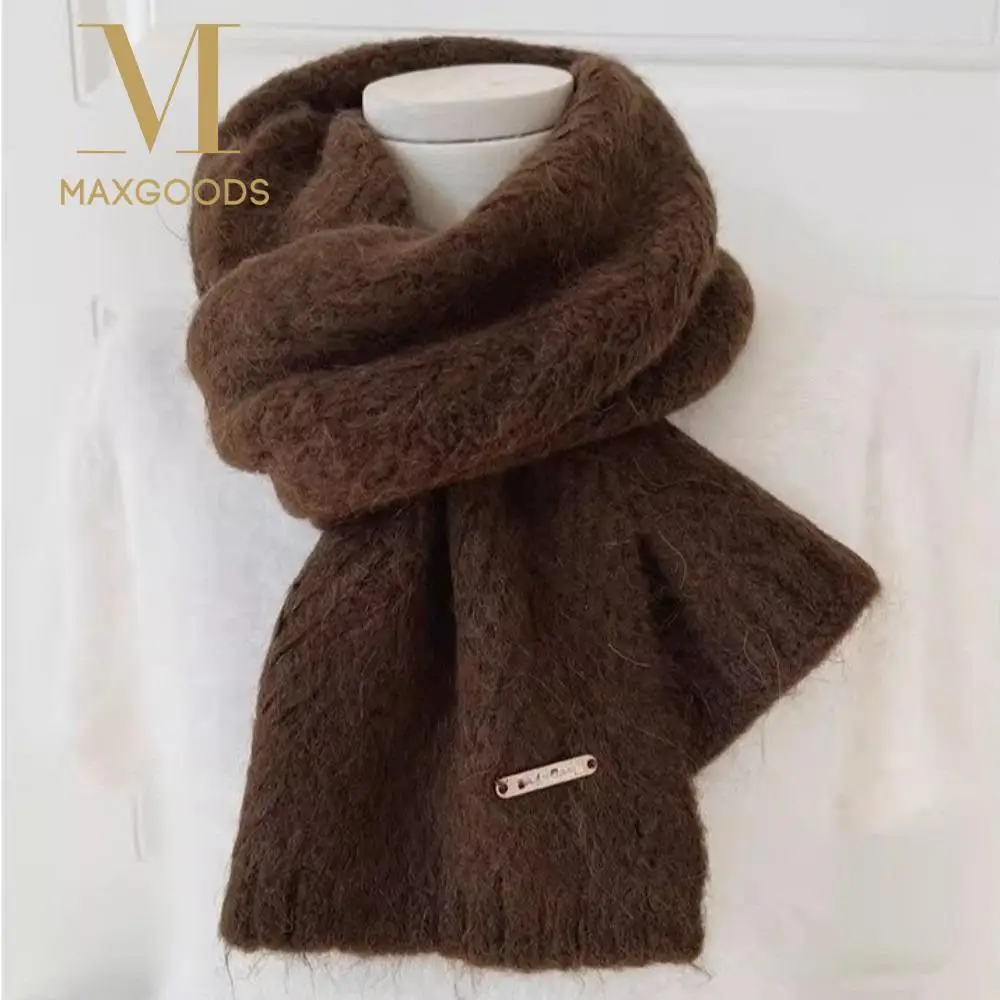 

Новый вязаный утеплитель для шеи, ветрозащитный морозостойкий шейный платок, универсальный однотонный вязаный шарф для катания на лыжах