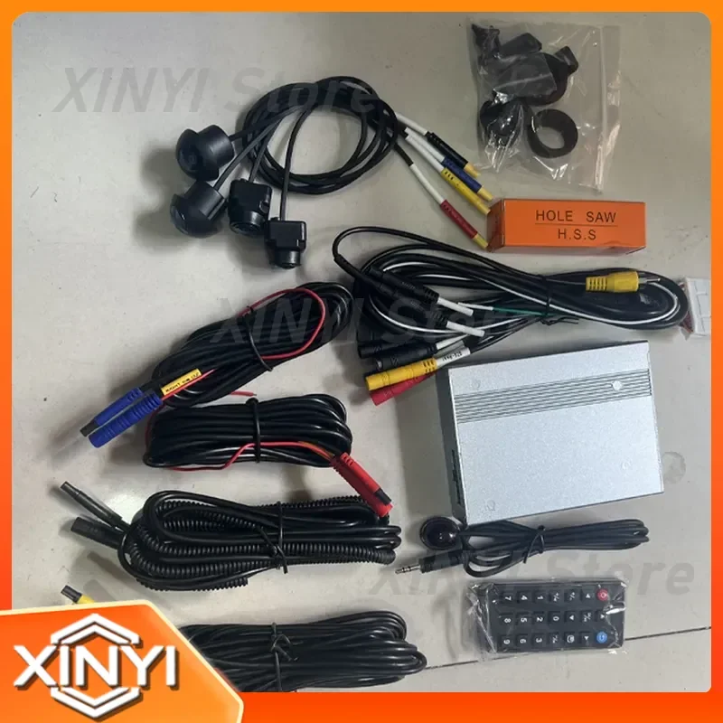for Car Accessories 360 Camera 1080p 3D WDR Surround View System 4 Channel DVR Recorder Car Surveillance System for Android