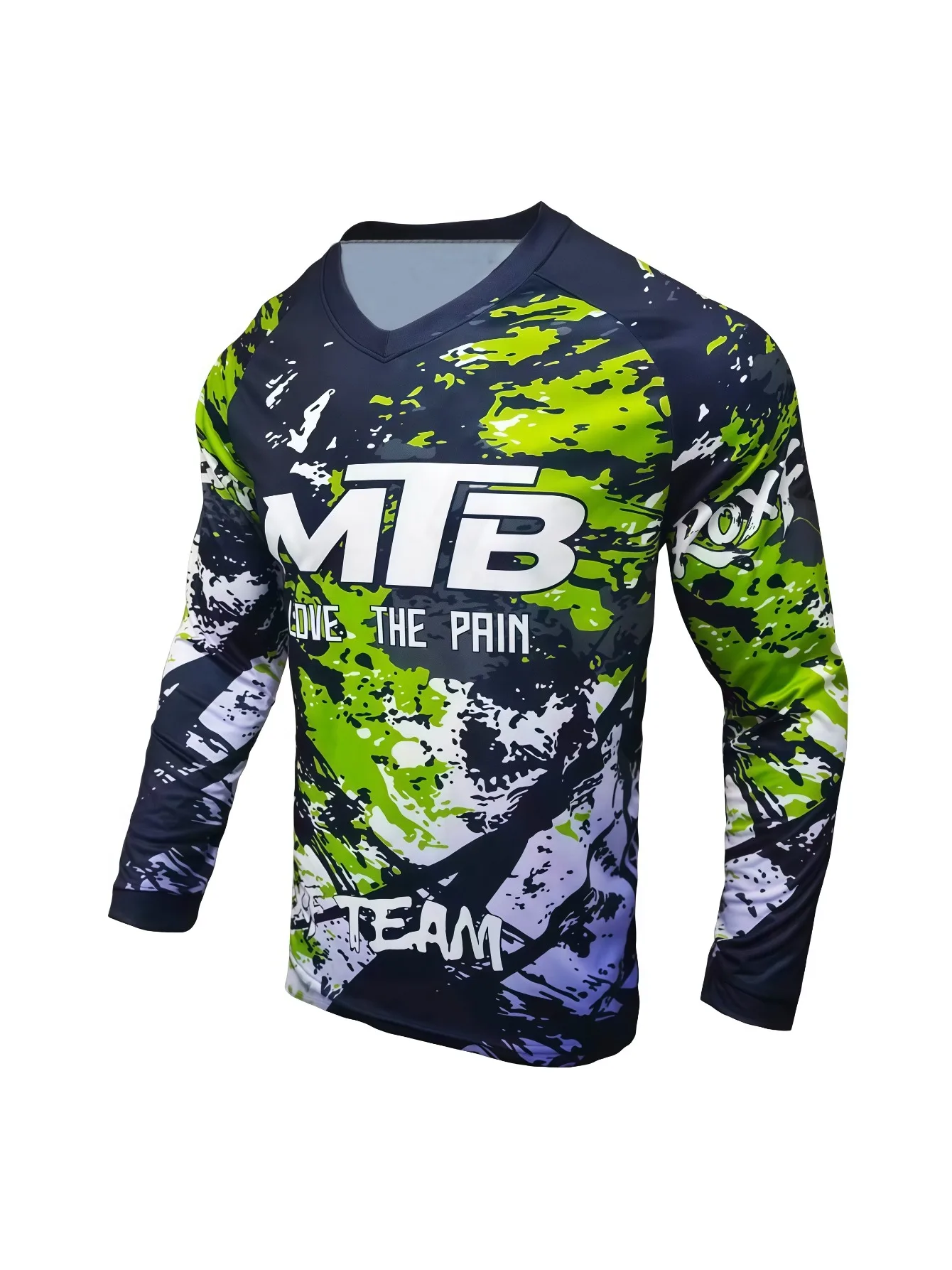 Spring Autumn MTB Long Sleeved T-shirt for Men and Women, Fashionable Trendy, Multiple Styles, V-neck, Motorcycle T-shirt