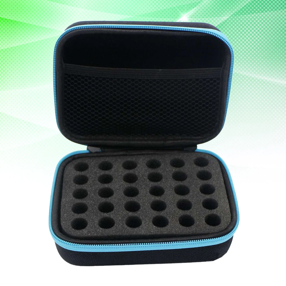 

Essential Oil Storage Bag Large Capacity Shockproof Travel Case For 5Ml 10Ml 15Ml Bottles Portable Zipper Design