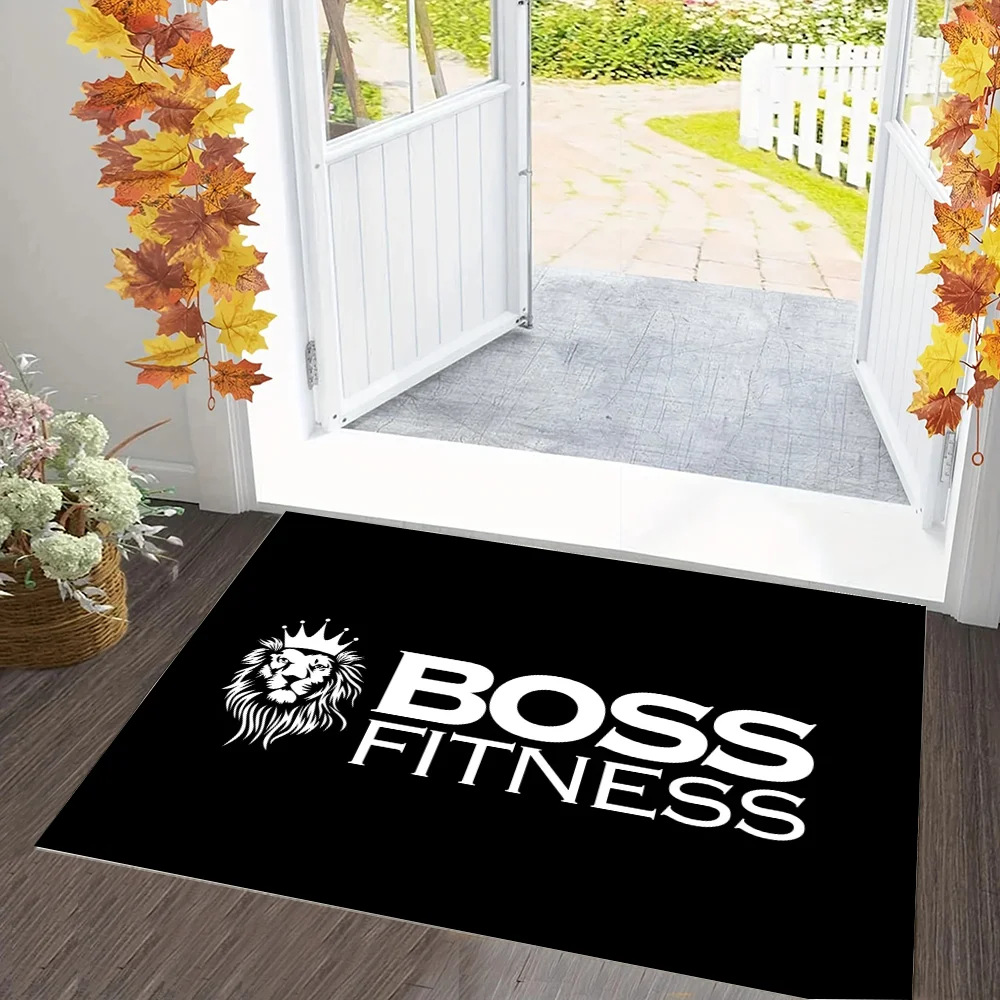 H-Hugo_Boss Logo Entrance Doormat for Entrance Door Mat for Hallway Non-slip Kitchen Mat Home Decoration Bedroom Mats Balcony