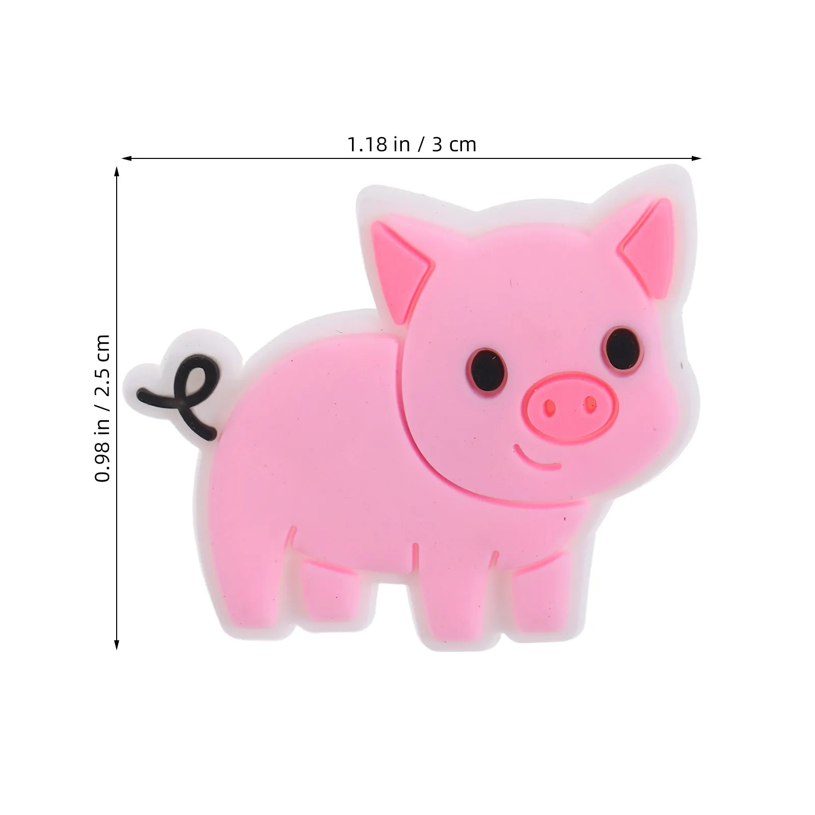 Pig Pencil Toppers 20 Pack Soft PVC Cartoon Clips Cute School Rewards Classroom Supplies for Students