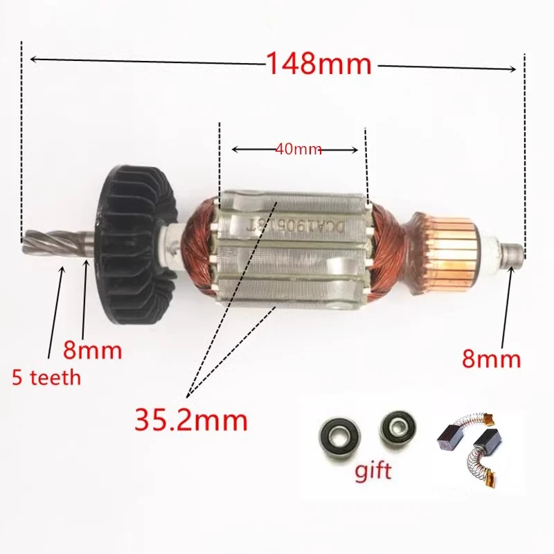 1pc-日立-dh24pb3-dh24pc3-360720e-c210716e-ローター-ac220-240v-モーターアーマチュアエンジン-5-歯