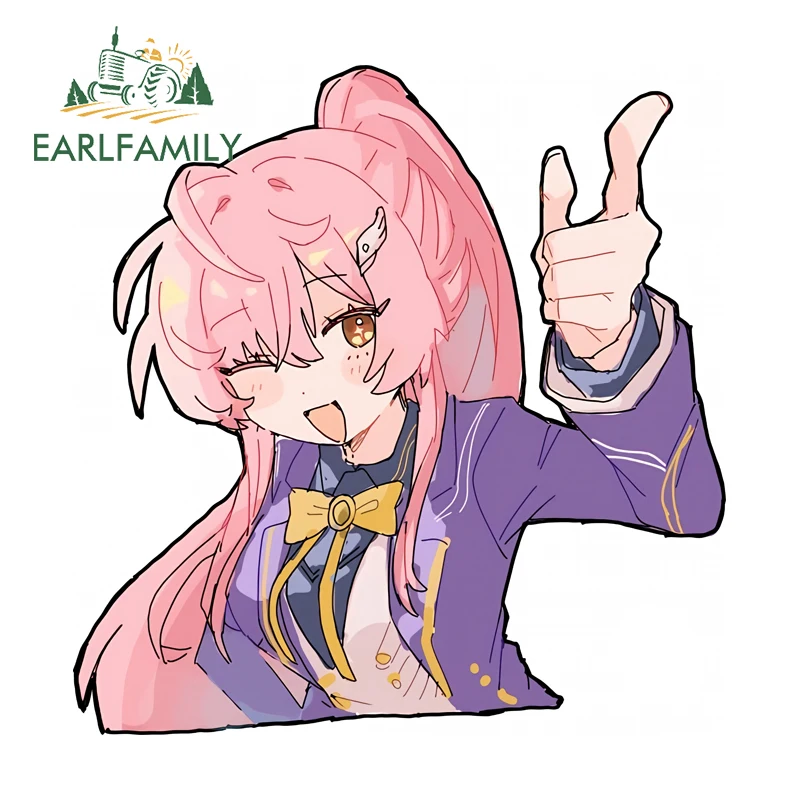 EARLFAMILY Aemeath Gesture Auto-LKW-Aufkleber Kawaii Wuthering Waves Scooter Skateboard-Aufkleber, wasserdicht, Dekoration für Angelgerätebox