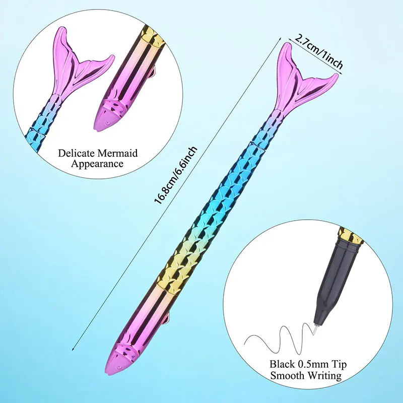 1Pcs Mermaid Tail Gel Pens for Child Women Coworkers Hostess and Girlfriend Great Party Supplies and School Supplies