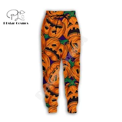 NewFashion Halloween Pumpkin Skull Ghost Tattoo Retro Colorful 3DPrint Harajuku Casual Funny Jogger Sweatpants Trousers Pants X3