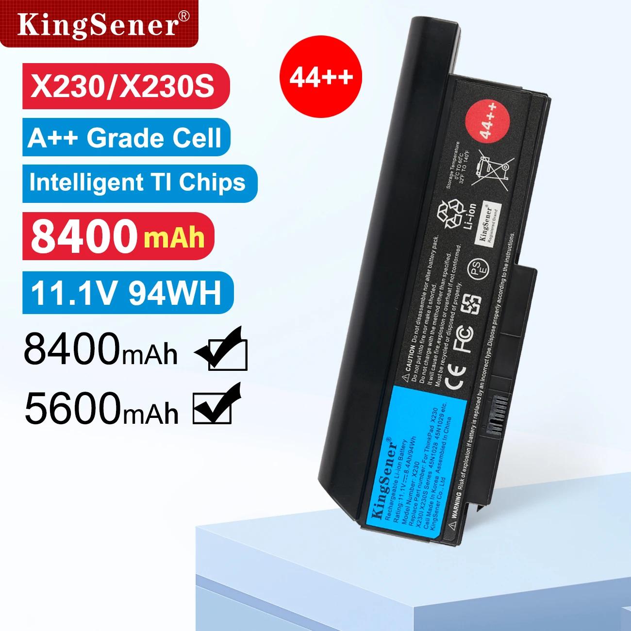 KingSener 8400mAh Laptop Battery for Lenovo Thinkpad X230 X230I X230S 45N1029 45N1028 45N1022 45N1021 45N1024 44++
