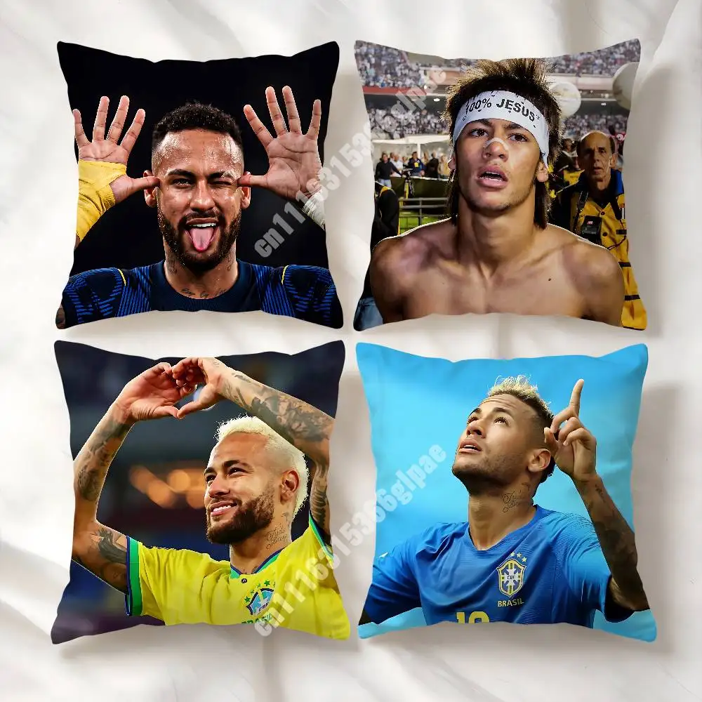 N-Neymar The Brazil Football Dancer Printed Pillow Cover Sofa Couch Bedroom Cinema Home Theater Decoration