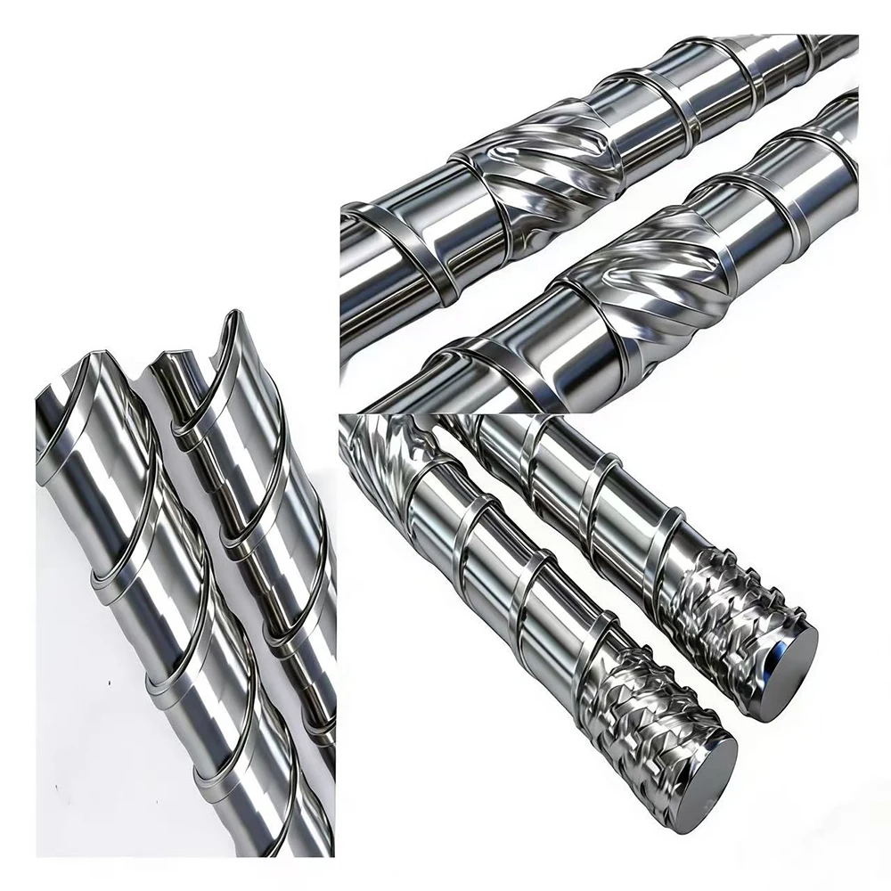 Custom Bimetallic Screw and Barrel Corrosion Wear Resistant Injection Machine Screw Barrel Plastic Extruder Spare Parts Support