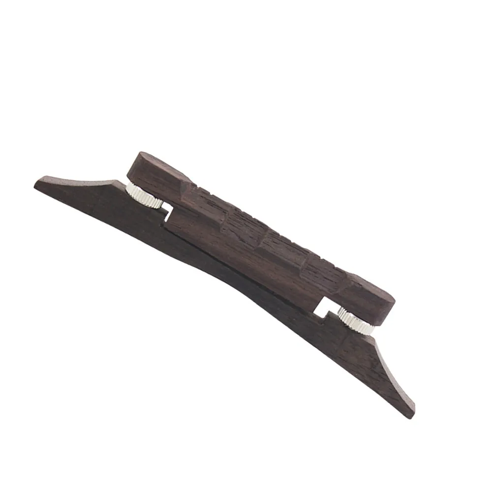 Adjustable Light Brown Rosewood Mandolin Guitar Bridge Height Adjustable Replaceable Musical Instrument Accessory for Mandolin
