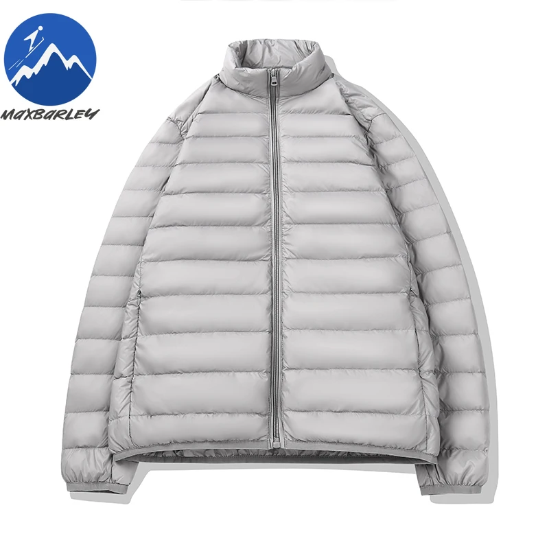 سترة رجالية فاخرة خفيفة للغاية للاستخدام الخارجي والمكتب مقاومة للبرد معطف مبطن دافئ بياقة واقفة سترة شتوية مريحة وناعمة يومية