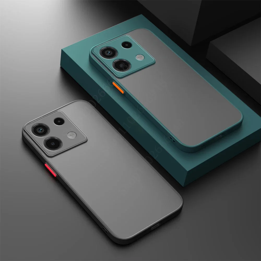 Matte Armor Handyhülle für Xiaomi Redmi Note 13 Pro Plus 5G, stoßfestes Silikon, harte PC-Rückseite auf Redmi Note 13 Pro 4G Funda