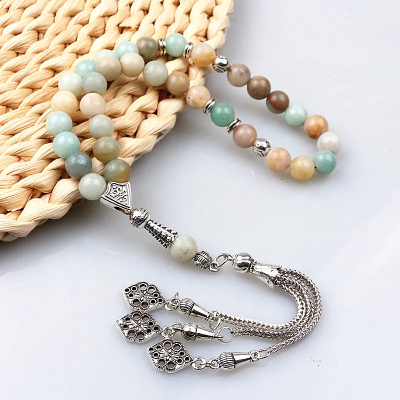 Tasbih Premium Muslim Prayer Beads Made with Natural Stone Beads for Daily Misbaha and Meditation