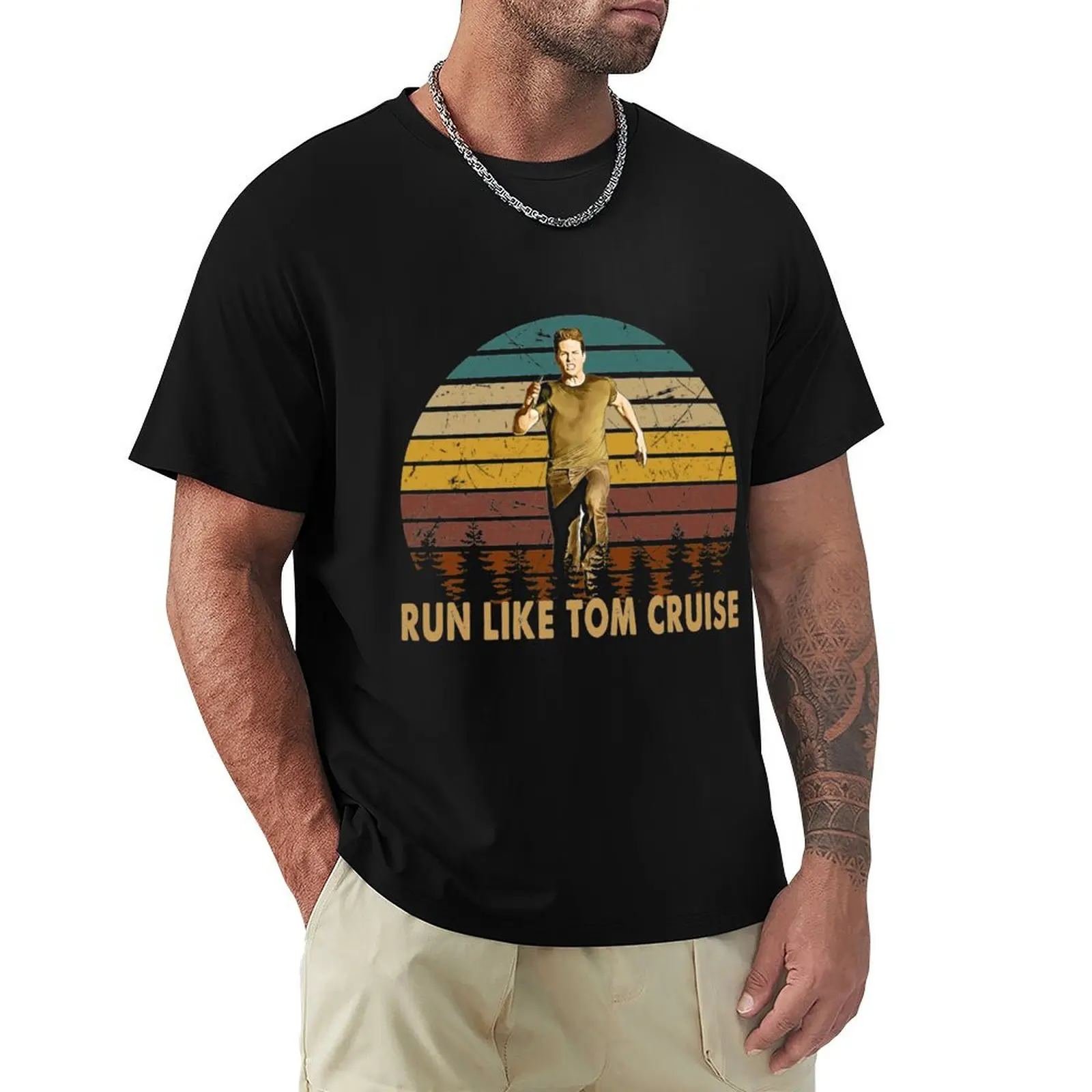 

Run like Cruise vintage art T-Shirt High Elasticity Sports T-Shirt