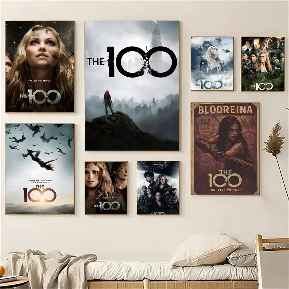 The 100 TV Series Sci‑fi Apocalyptic Poster Self-adhesive Living Room Bedroom Party Bar Decor Moisture-proof Fade-resistant HD