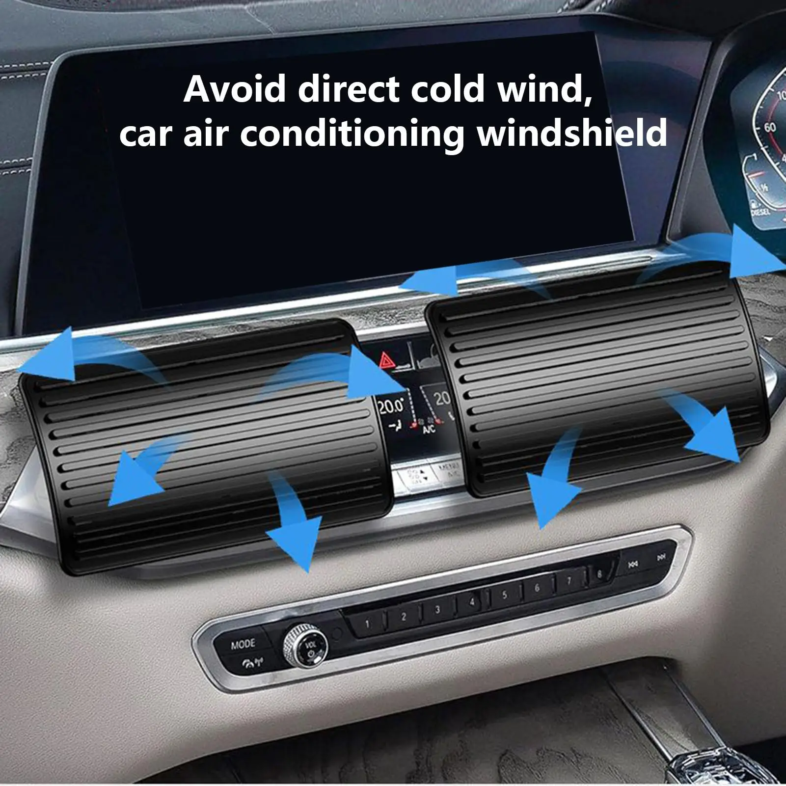 Car Air Vent Deflector Cover Air Vent Wind Guide Anti-Direct Blowing Direct Blowing Prevention Airflow Diverter for Sedan Mpv