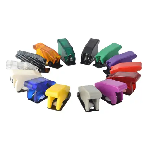 12mm plastik kırmızı/siyah/mavi geçiş anahtarı kapağı toz geçirmez su geçirmez çizme plastik emniyet kapak kapağı