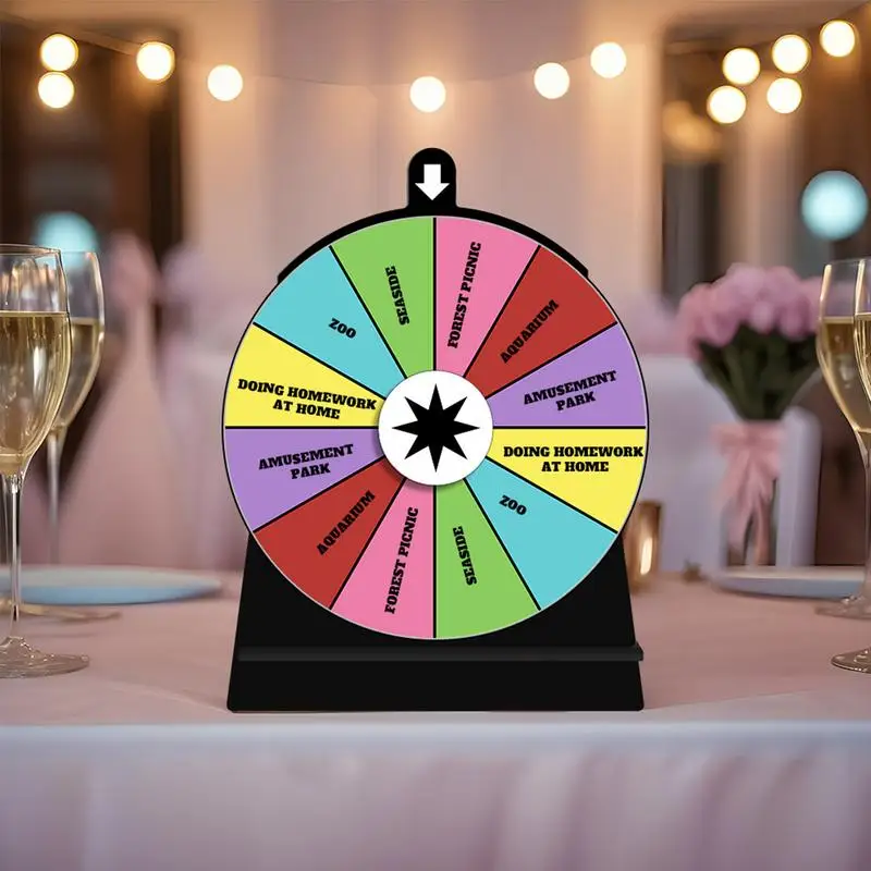 Prize Wheel Spinner With Stand 3pcs Wheel Spinner Wheel For Prizes With Stand Easy Assembly 12 Slot Acrylic Editable Spin The