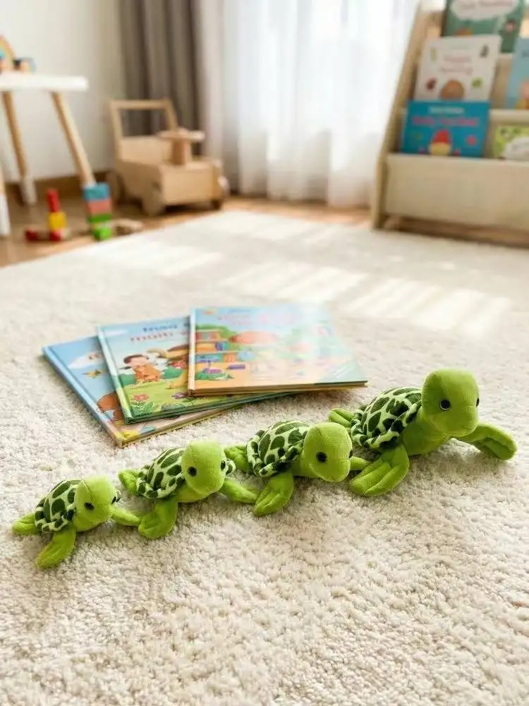 Neueste Eltern-Kind-Schildkröten-Puppe Kawaii Plüschtier Figur Cartoon Anime Niedliches Kinder-Geburtstags- und Feiertagsgeschenk – Detail 2