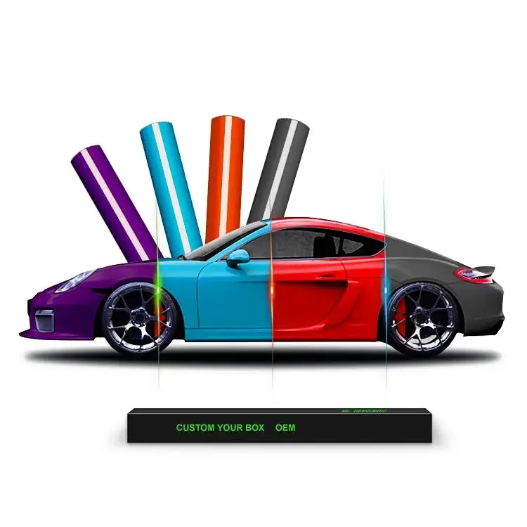 NKODA Wholesale Custom green orange self healing TPU Vehicle Supplier color Car Body Wrapping Film Roll Wrapping Car