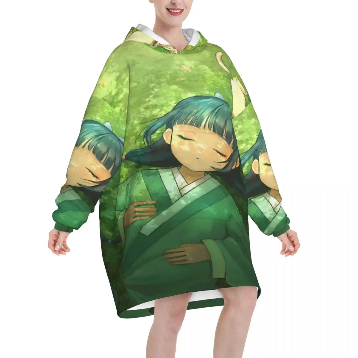 Oversized The Apothecary D-Diaries Maomao Wearable Blanket Gifts for Women Men Ultrasoft Plush Warm Sweatshirt Blankets