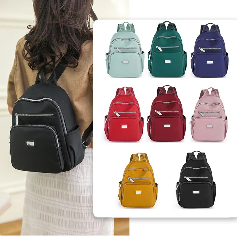 2024 Fashion Waterproof Nylon Female Backpack Women Preppy Style School Bags For Girls Big Capacity Travel Backpack Sac A Dos