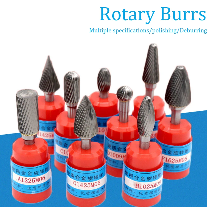 

Tungsten Carbide Rotary File Metal Tungsten Steel Grinding Head ACDEFGHL MX Type Head Drill Deburring Metal Milling Cutter 1pcs