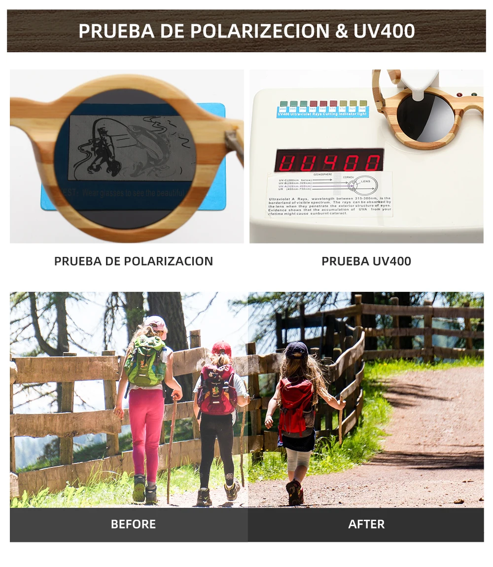 GM Natürliche Zebra Bambus Holz Aduit Sonnenbrille Handgemachte Polarisierte Gläser Spiegel Beschichtung Linsen Brillen Mit Geschenk Box 8620C – Detail 14