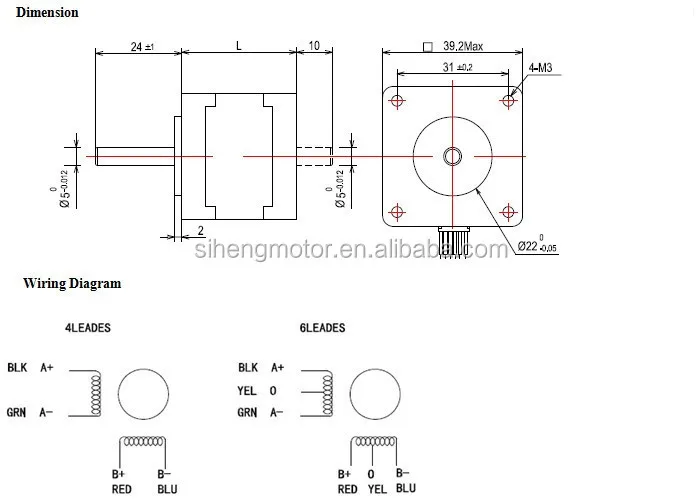 Siheng Motor Factory Cheap Price Nema17 42mm 1.8 Degree 12V Stepper Motor for Injection Molding Machine