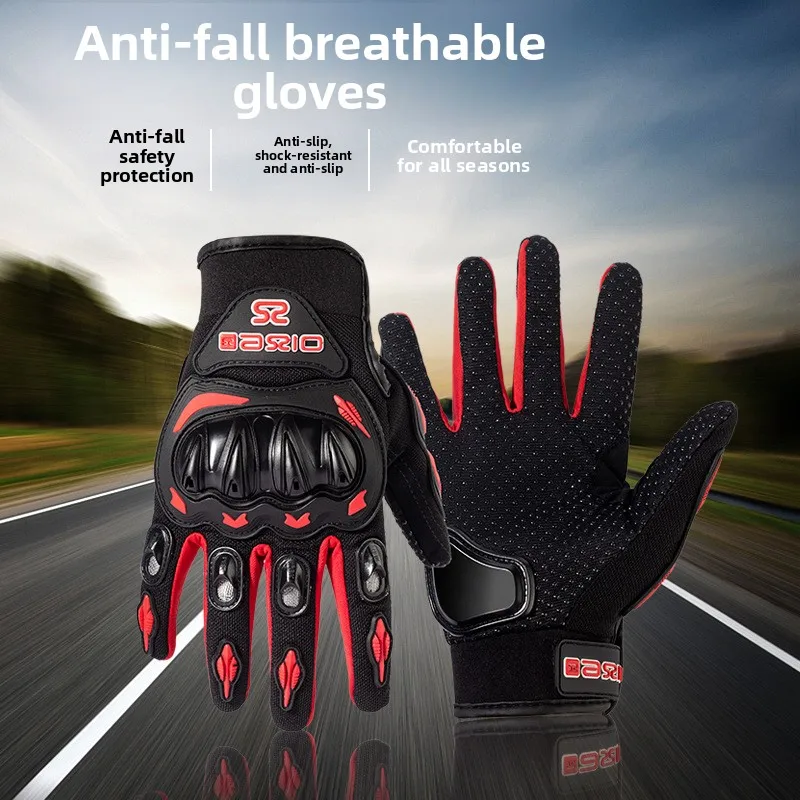 Wear-resistant Motocross Racing Gloves Breathable Full Finger Motorcycle Gloves Non-slip Touch Screen Moto Biker Gloves