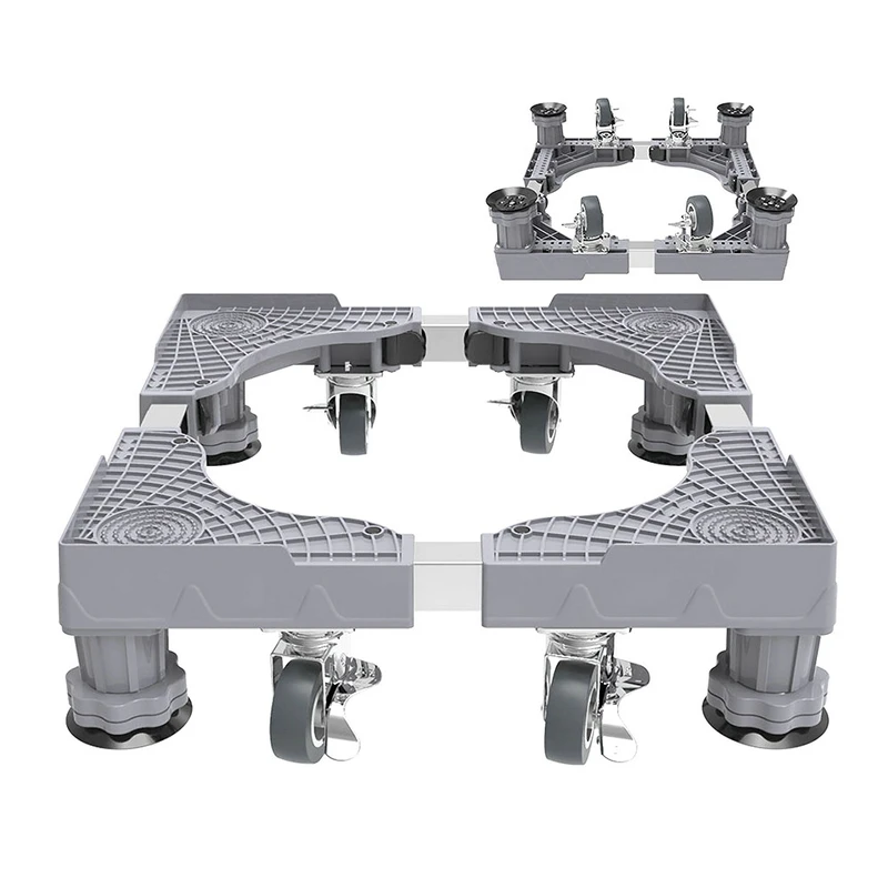 Washing Machine Stand Universal Base Lifting Fridge Base Multifunctional Adjustable Base for Dryer Refrigerator Washing Machine