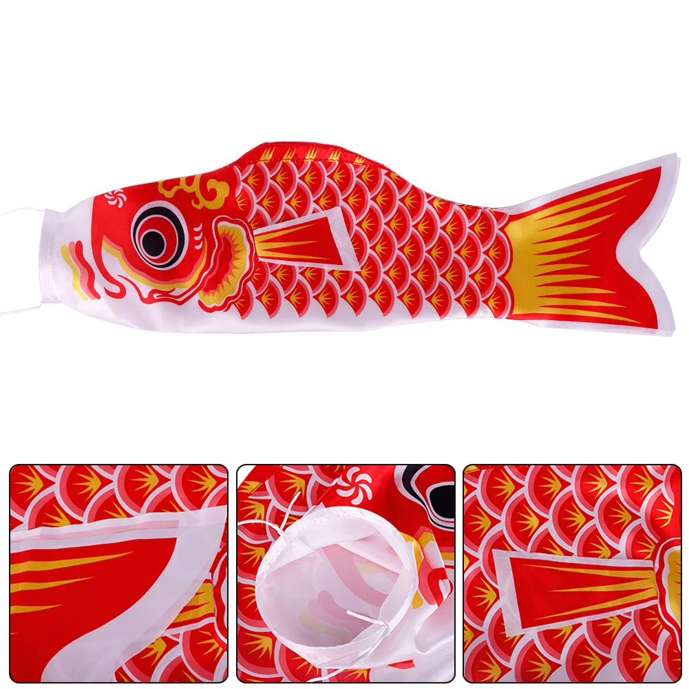 40/70/100cm Japanese Carp Spray Windsock Streamer Fish Flag Wind Chimes Hanging Decorations Yard Colorful Koinobori Kite 4
