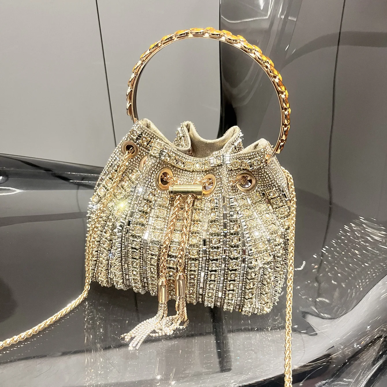 

Rhinestone Dinner Handbag New Women's Bag Fashion Diamond Chain Shoulder Crossbody Bags for Women