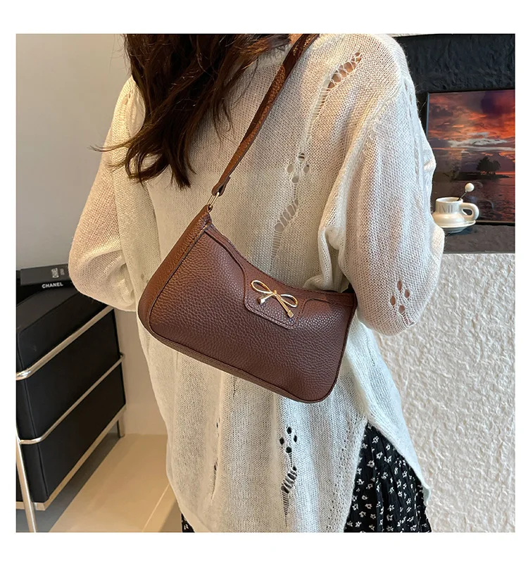 Neu eingetroffene Damen-Umhängetasche mit Schleifendesign, modische, individuelle Pendeltasche – Detail 9