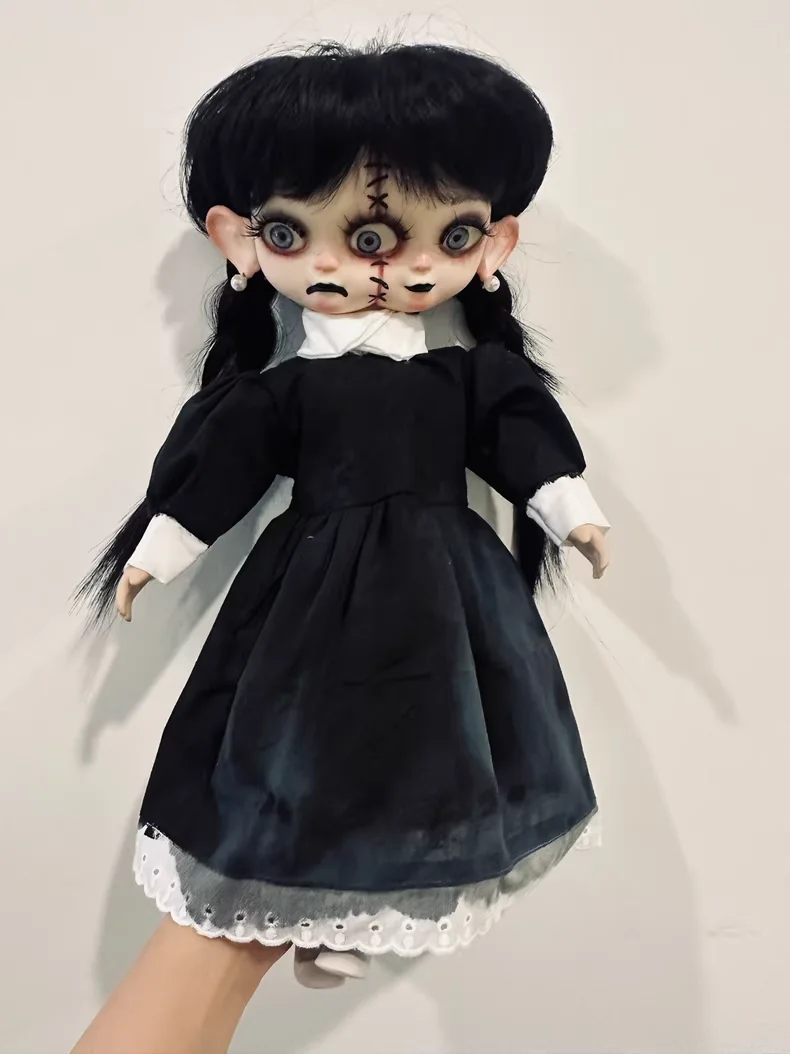 

Haunted Doll Handmade Gothic Girl Toy Customized Doll for Scary House Halloween Decoration Party Supplies Vintage