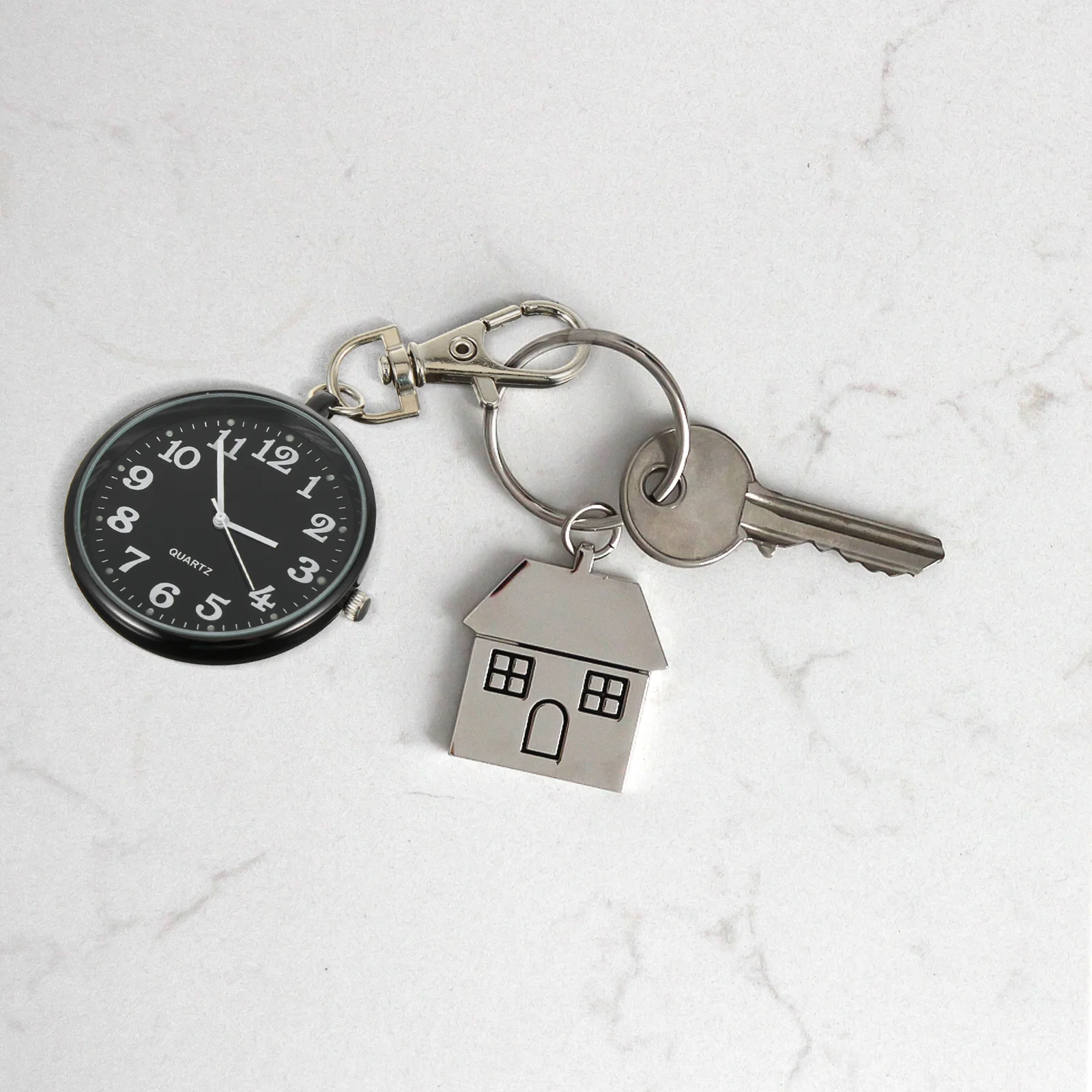 

1Pcs Quartz Vintage Pocket Watch Keychain Alloy Nurse Watch Pendant Medical Keychain Clip Vintage Key Ring Key Accessory