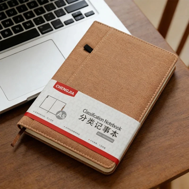 A5 Leather Notebook Classified Notepad Cute Notebook Diary Notebook Travelers Notebook Journals Teacher Learning Office Supplies