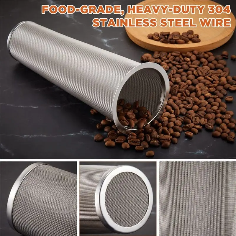 B-est 3PCS Cold Brew Coffee Filter Stainless Steel Filter Coffee Tea Infuser Coffee Strainer Masons Canning Jar Mesh Filter