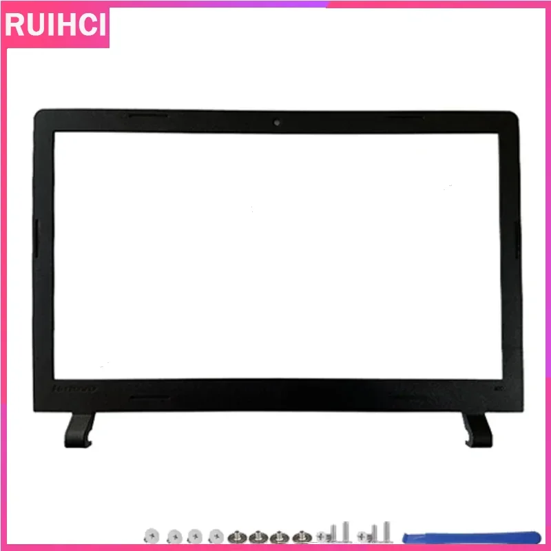 ل Ideapad 100-15 100-15IBY B50-10 كمبيوتر محمول جديد LCD الغطاء الخلفي الإطار الأمامي LCD مفصلات L & R إطار الغطاء الخلفي العلوي الإسكان الأسود