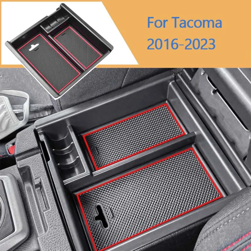 

SixthSmoy Center Console Organizer for Toyota Tacoma 2016-2019 2020 2021 2022 2023 Accessories, Armrest Storage Box Insert Tray