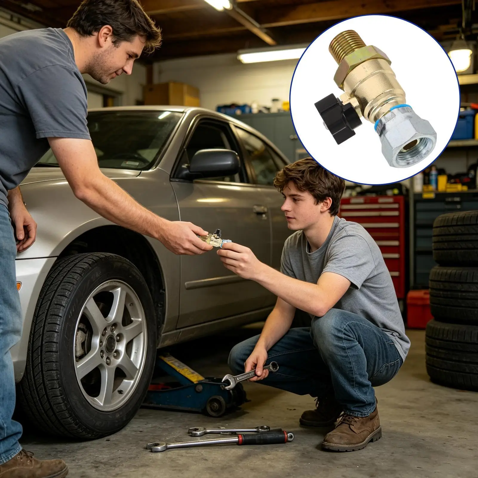 Car Front Brake Shut Off Valve Easy-Install Precise Tool 18mm Thread Car Air Brake System Control Valve For Wet Road Seasonal