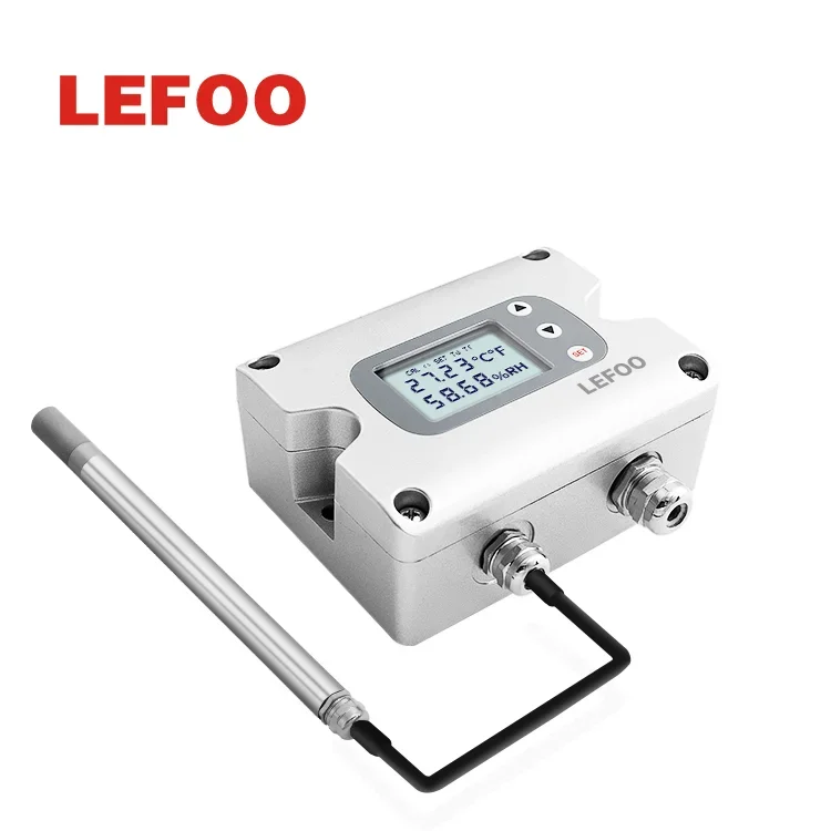 LEFOO Rs485 Warehouse Coffee Beans Greenhouse Grow Room Temperature And Humidity Sensor Transmitter