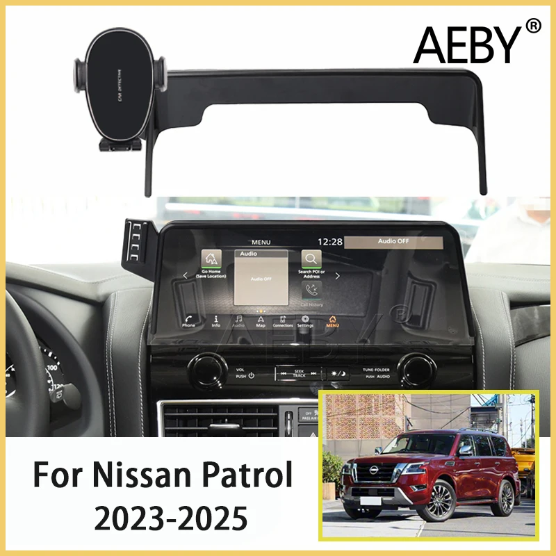 

Car Phone Holder Mount Bracket For Nissan Patrol 2023 2024 GPS Fixed Bracket Navigation Stand Base Special Auto Accessories
