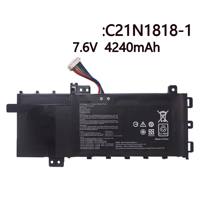 For asus v5000f/d/j y5100u fl8600f m5050d r424f c21n1818 battery